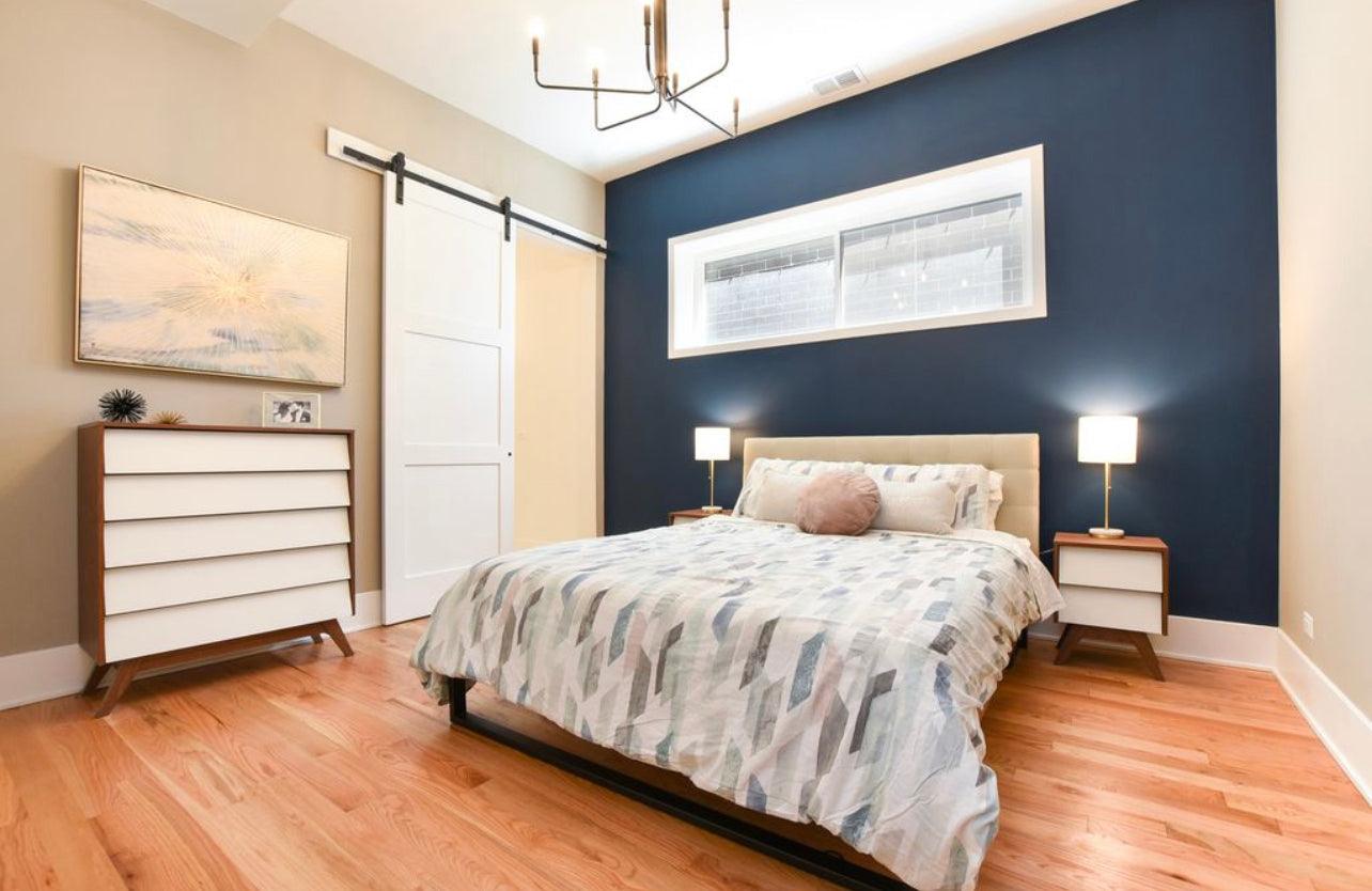 3-Panel Barn Door in Bedroom