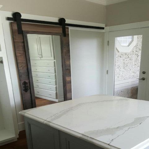 Horizontal Plank Mirrored Door - Rustic Luxe Designs
