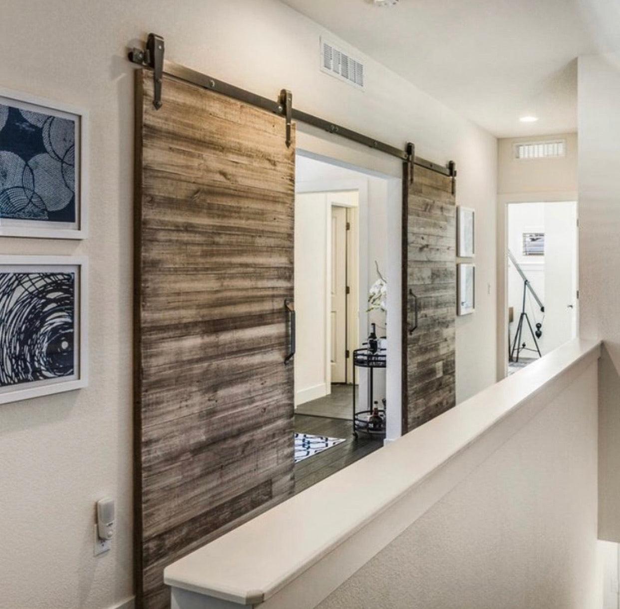 Metal Trim Plank Door – Rustic Luxe Designs