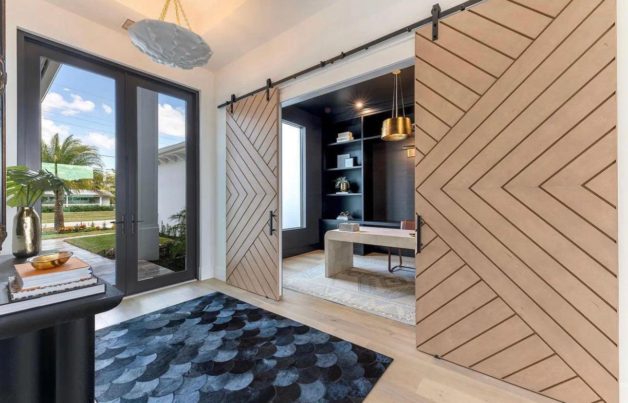 Overlapping Chevron Door - Rustic Luxe Designs