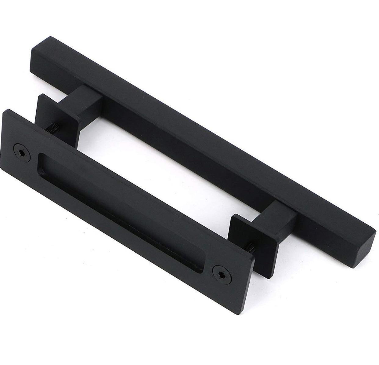 Black Squared Sliding Door Handle