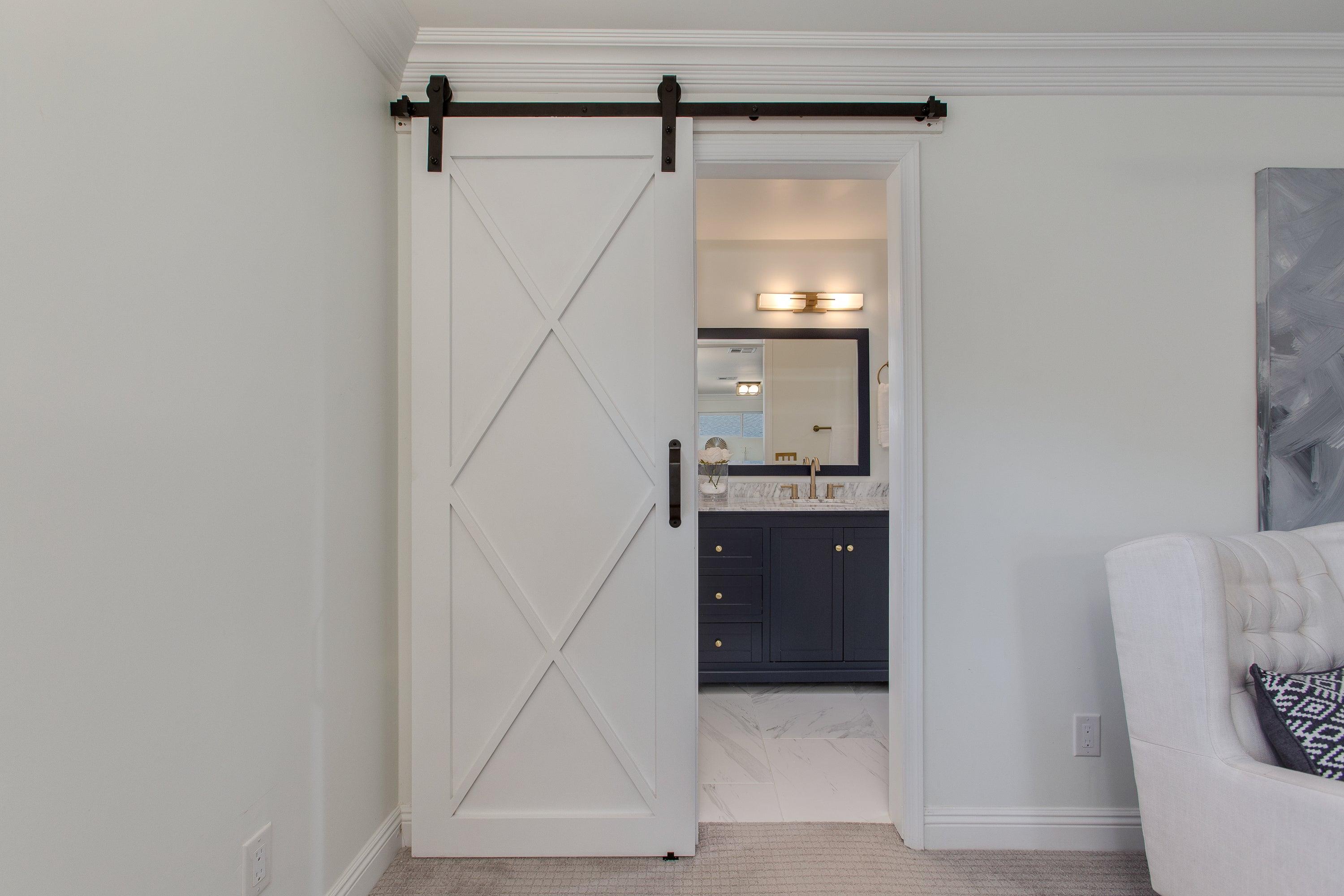 The Highland Sliding Barn Door in White