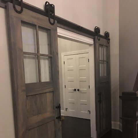 Vintage 3-Panel Glass Door - Rustic Luxe Designs